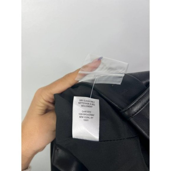 Cami NYC Rabia Vegan A-Line Leather Belt Loops Short Women's Black Size: 8 NWT - Picture 8 of 10